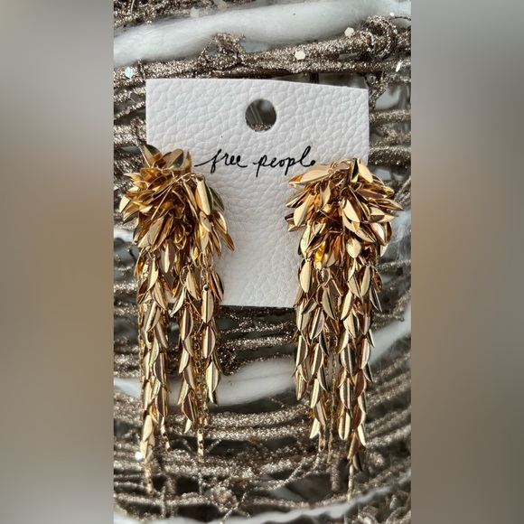 Free People My Turn Dangles in Gold - Picture 3 of 4